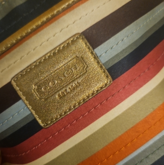 Vintage Y2K Coach 41674 Legacy Stripe Scarf Print  Crossbody 65th Anniversary - Picture 5 of 11